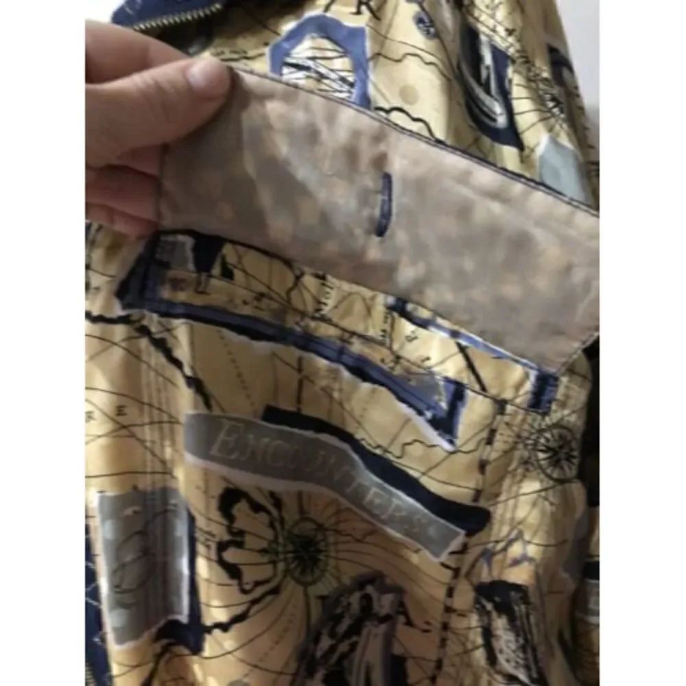 Mureli 100% Silk Women’s Jacket Shirt Nautical Multicolor Zip Pocket Size XL - Picture 10 of 12